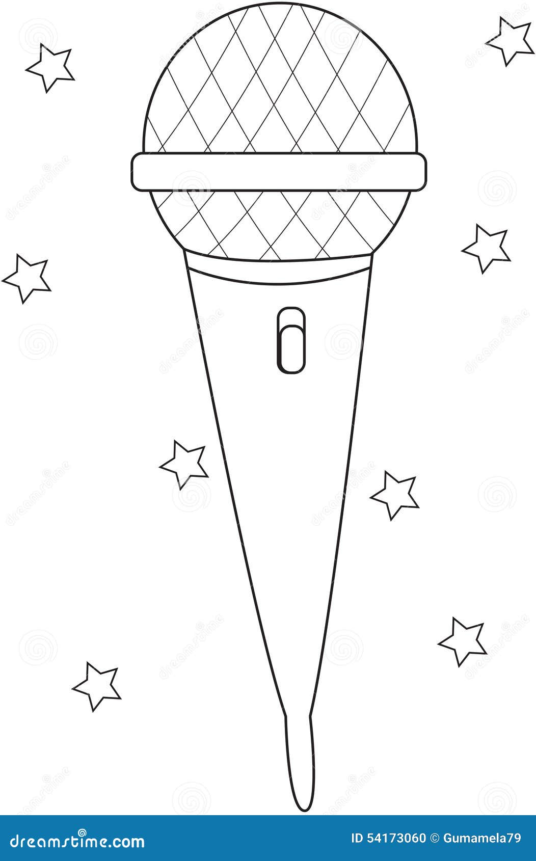 Microphone coloring page stock illustrations â microphone coloring page stock illustrations vectors clipart