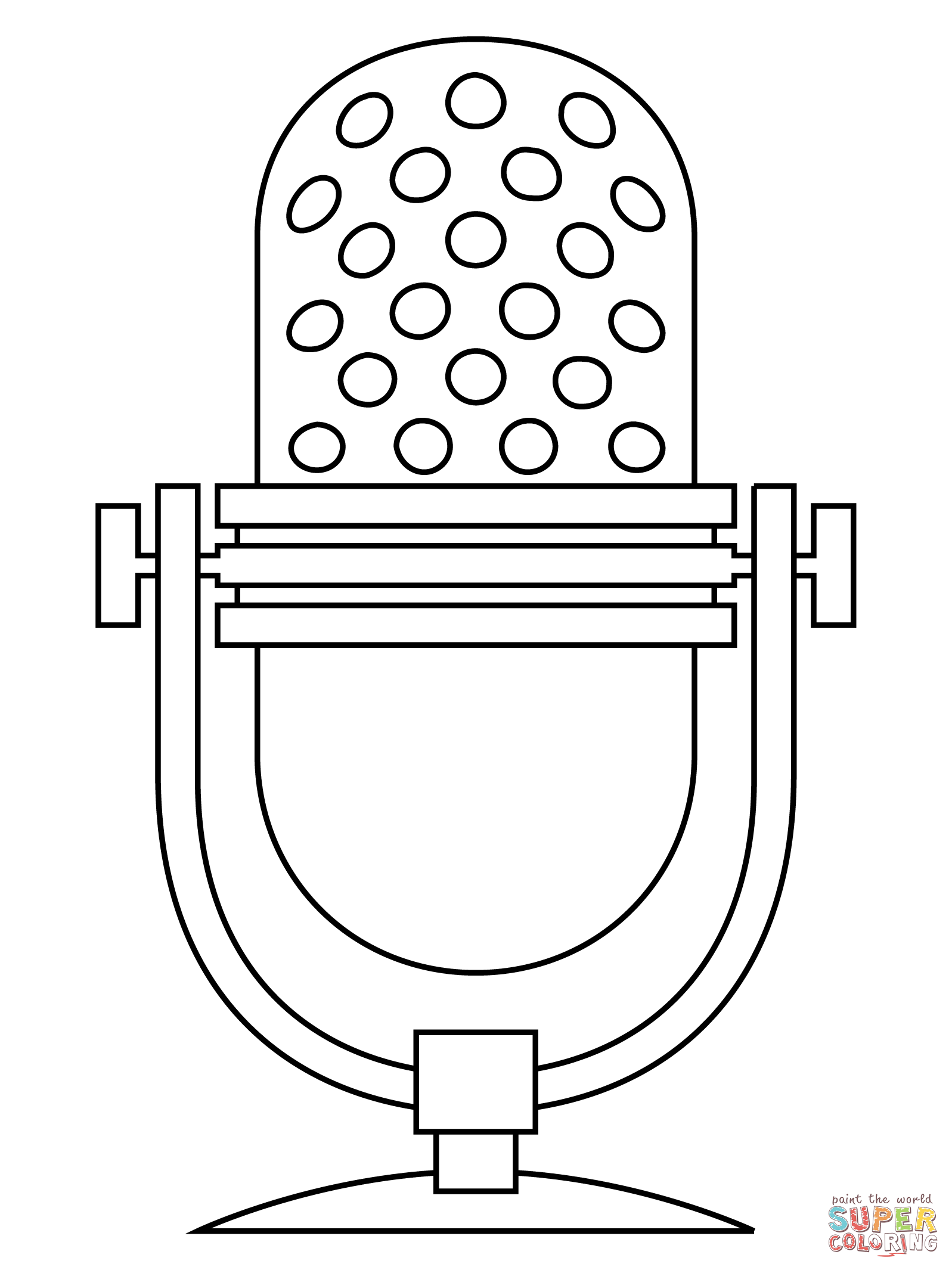 Studio microphone coloring page free printable coloring pages