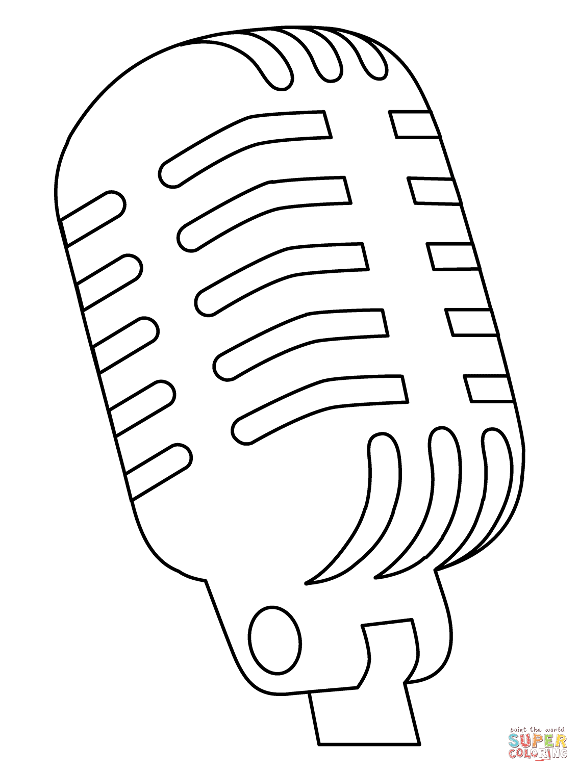 Studio microphone emoji coloring page free printable coloring pages