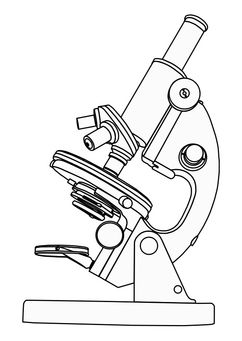 Coloring page microscope