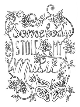 Inspirational coloring pages for middle school band teachers tpt