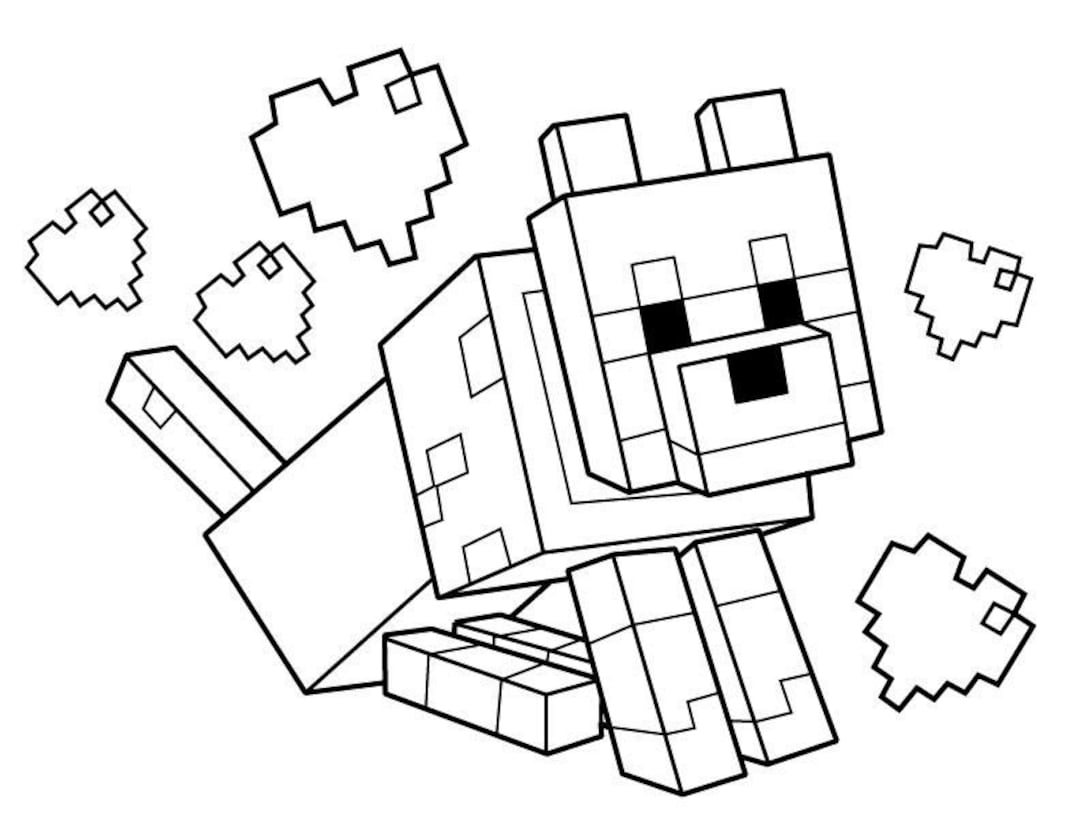 Minecrafter coloring pages