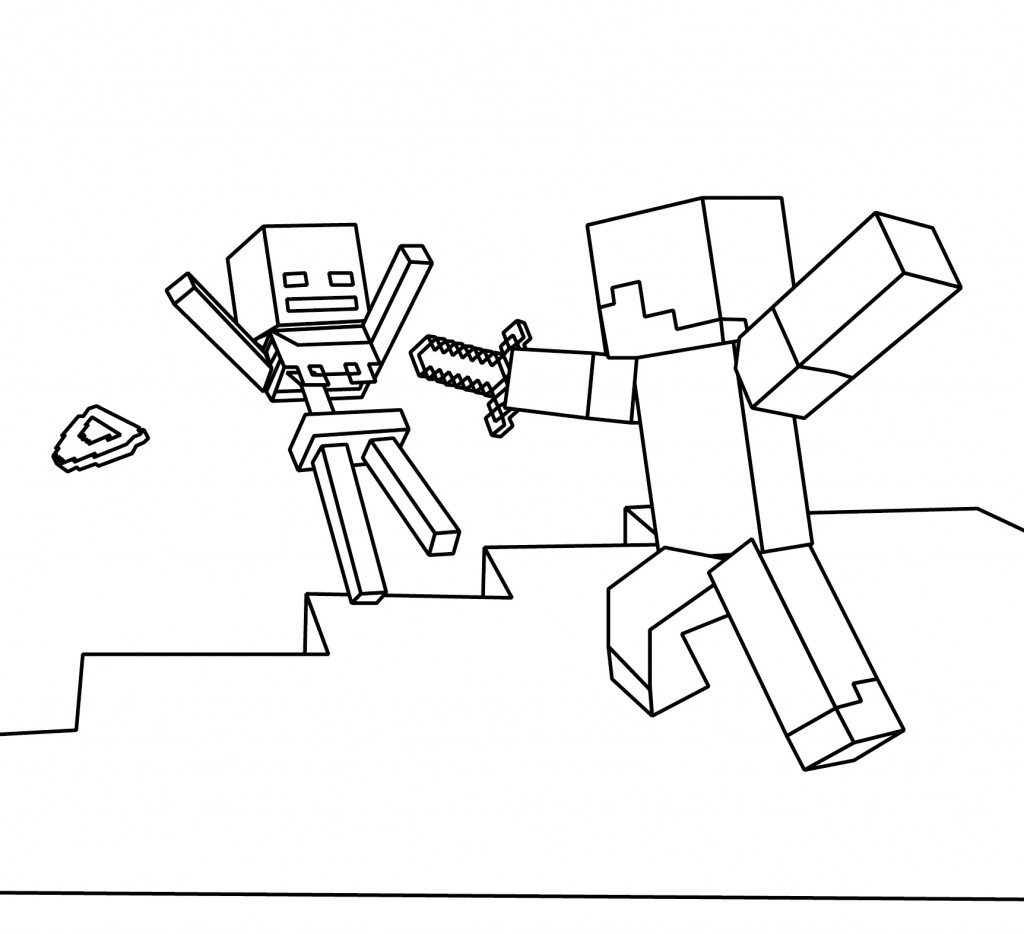 Minecraft coloring pages