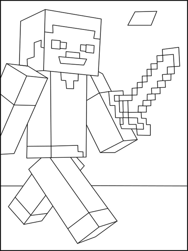 Steve from minecraft coloring pages minecraft coloring pages minecraft steve coloring pages for boys