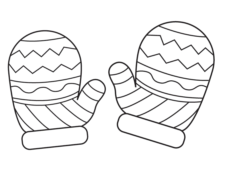 Mitten coloring page