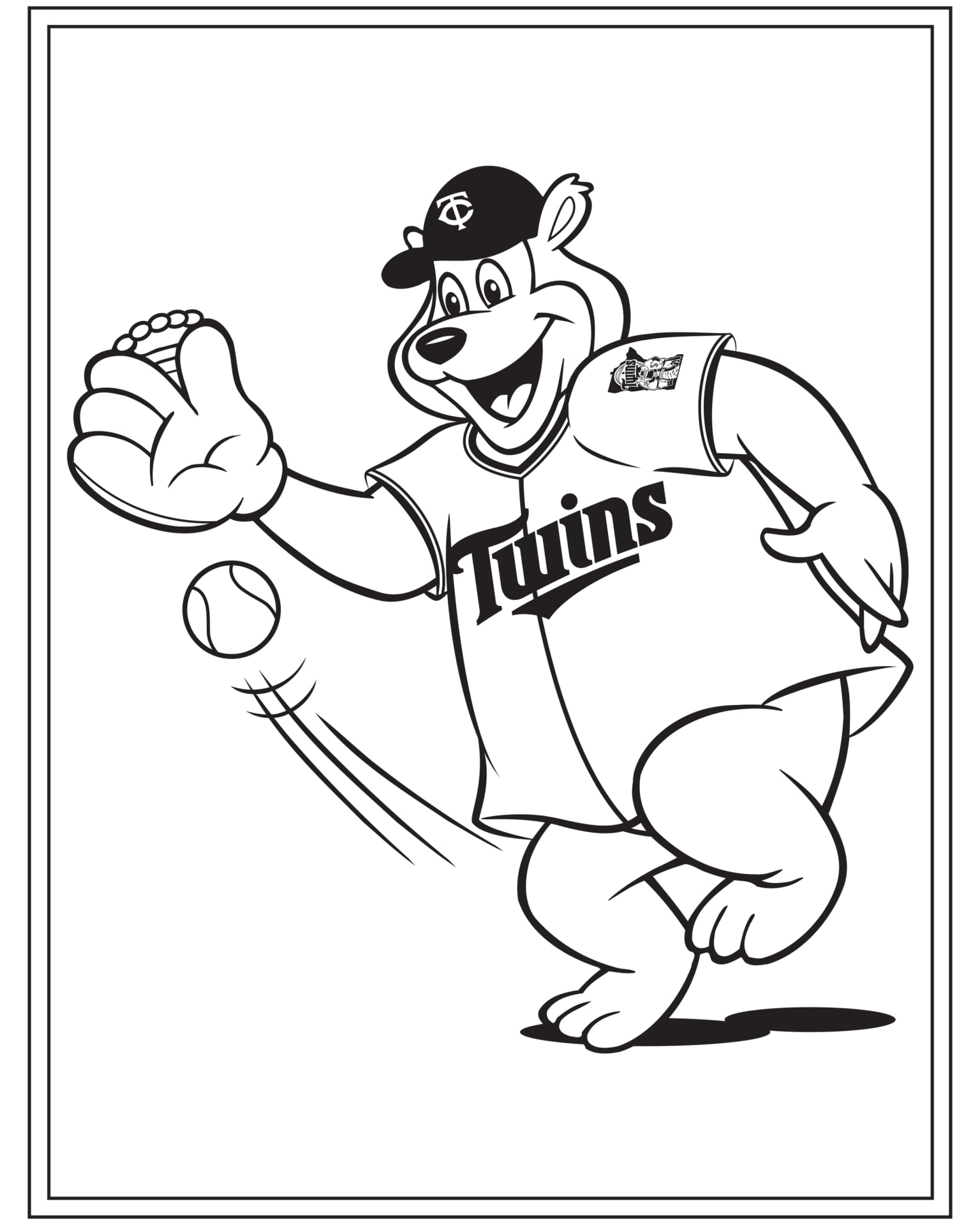 Kids coloring pages minnesota twins