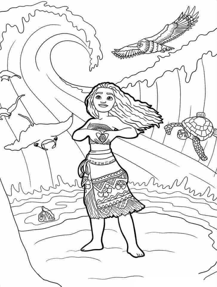 Moana coloring pages by coloringpageswk on