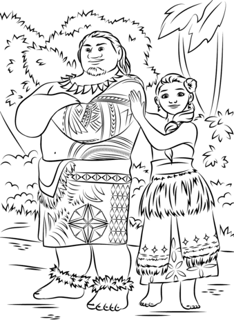 Moana coloring pages free coloring pages