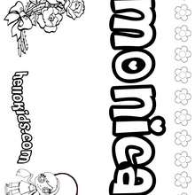 Monica coloring pages