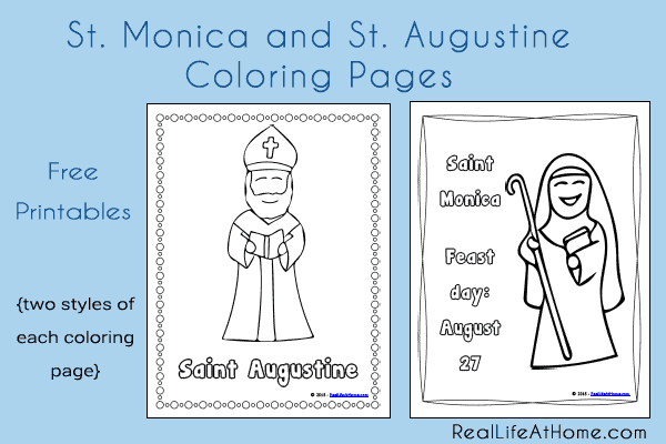 Saint monica and saint augustine coloring pages printables