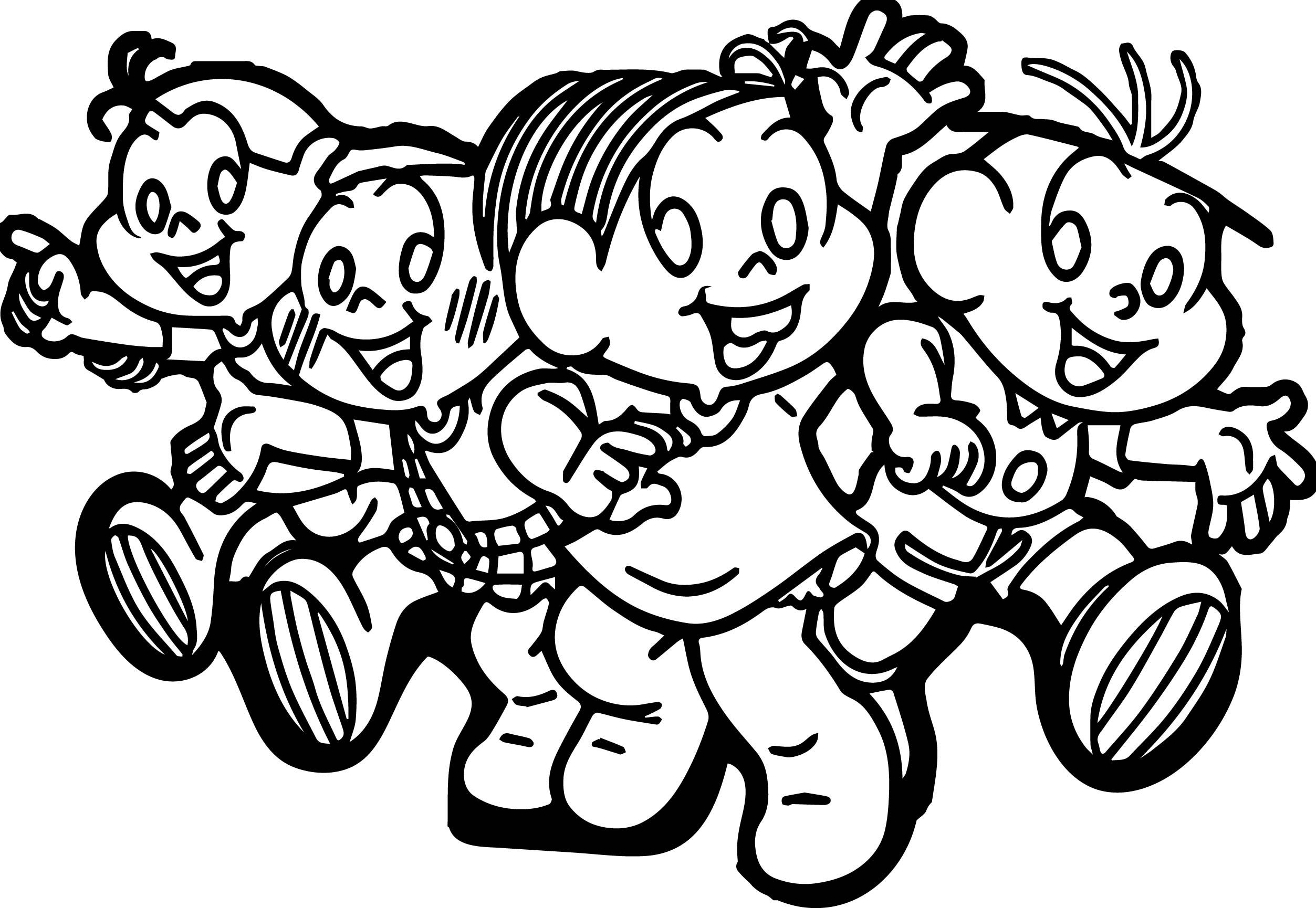 Turma da monica walking with friends coloring page boyama sayfalarä