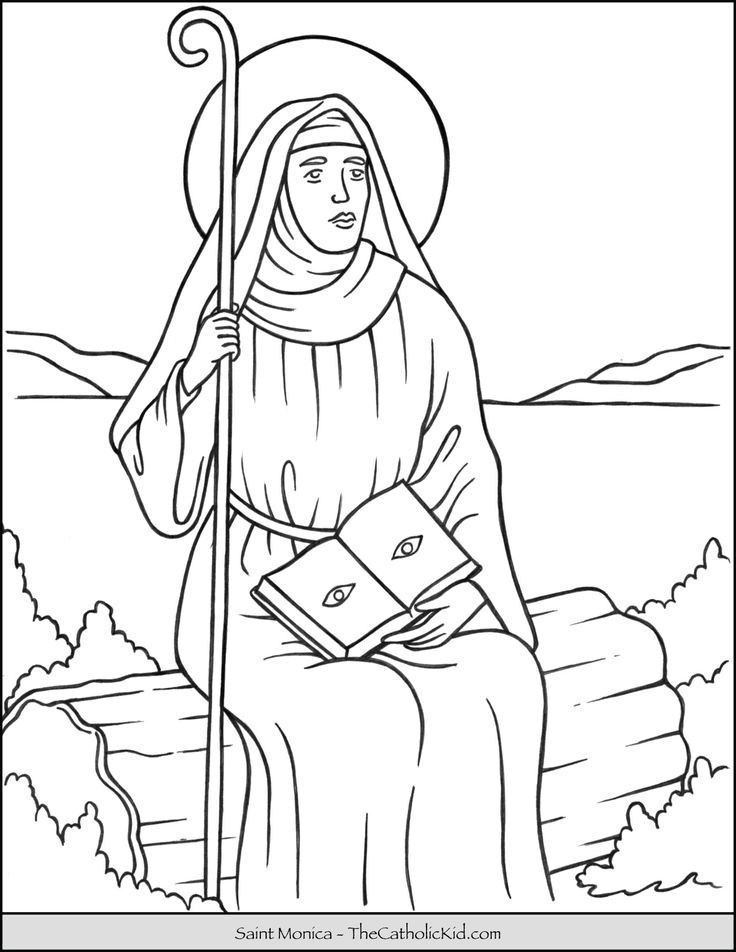 Saint monica coloring page st monica coloring pages saint coloring