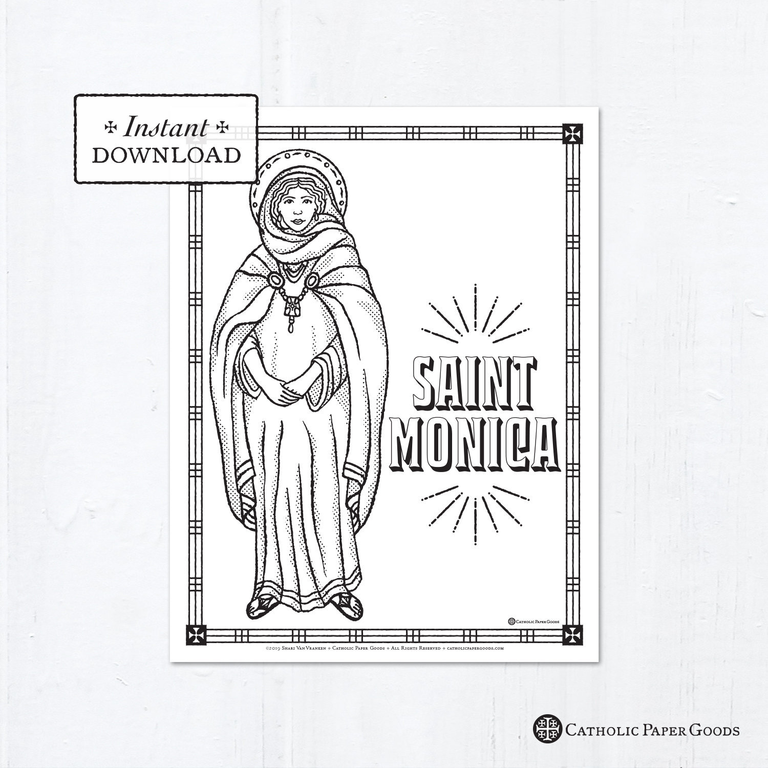 Catholic coloring page