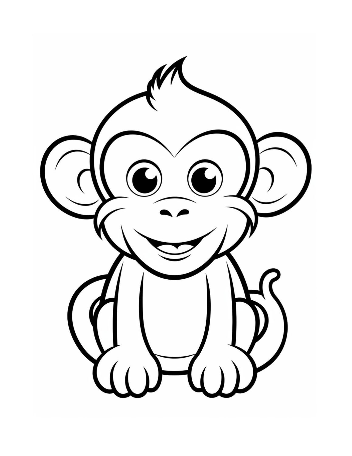 Free printable monkey coloring pages skip to my lou