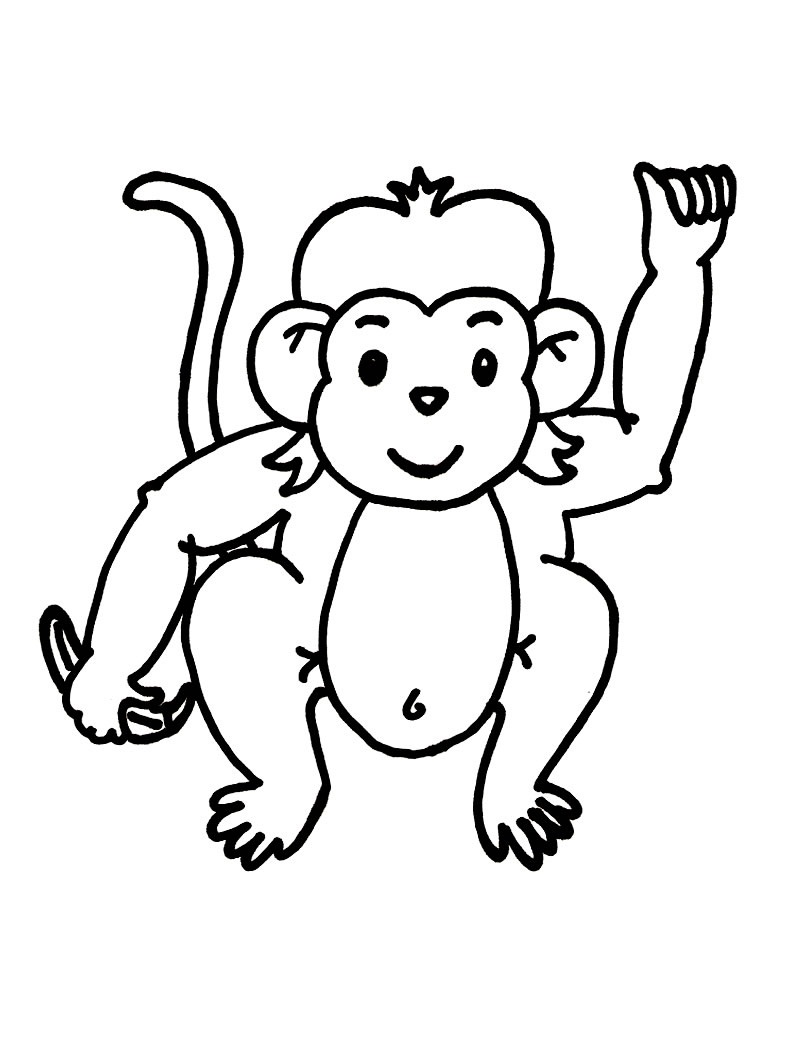 Free printable monkey coloring pages for kids