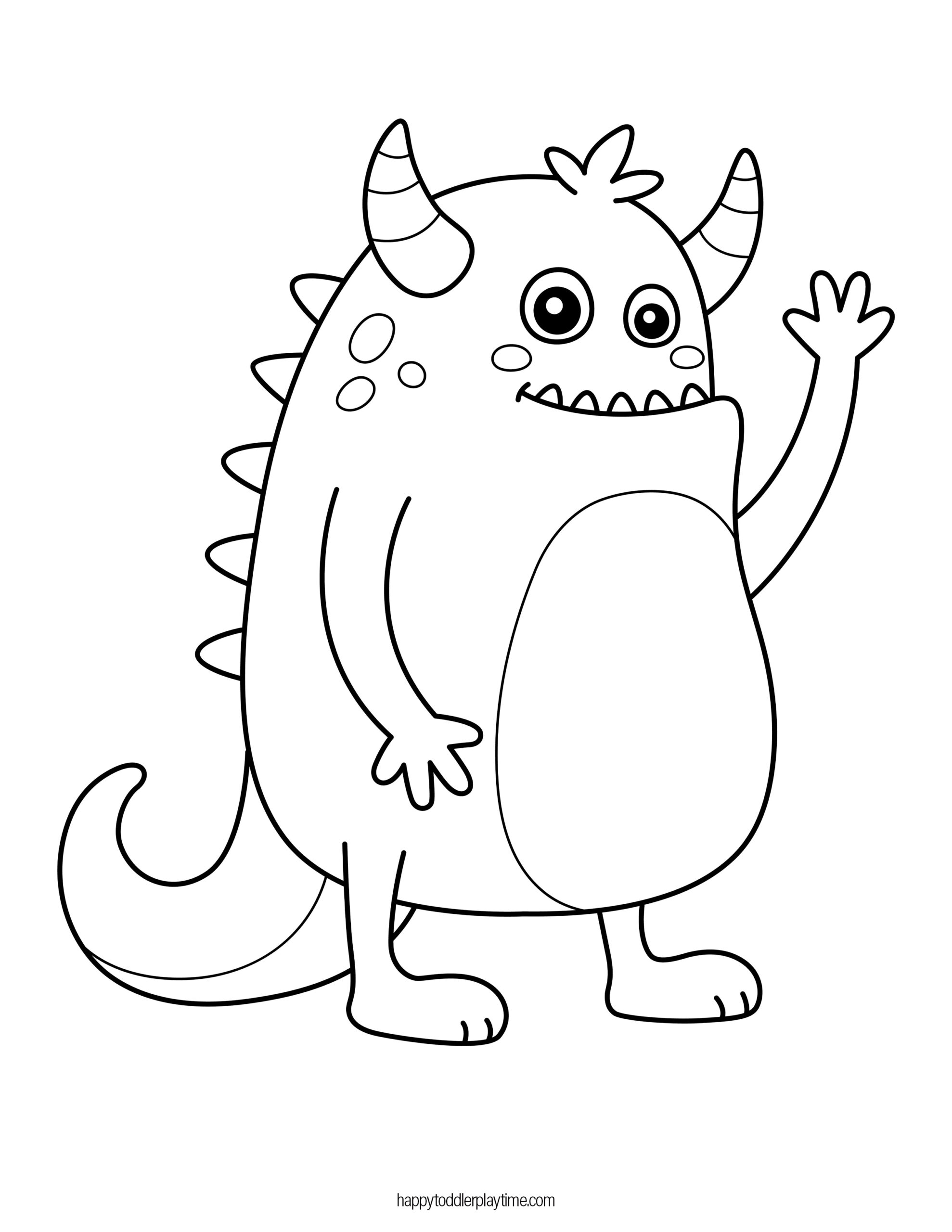 Monster coloring pages for kids