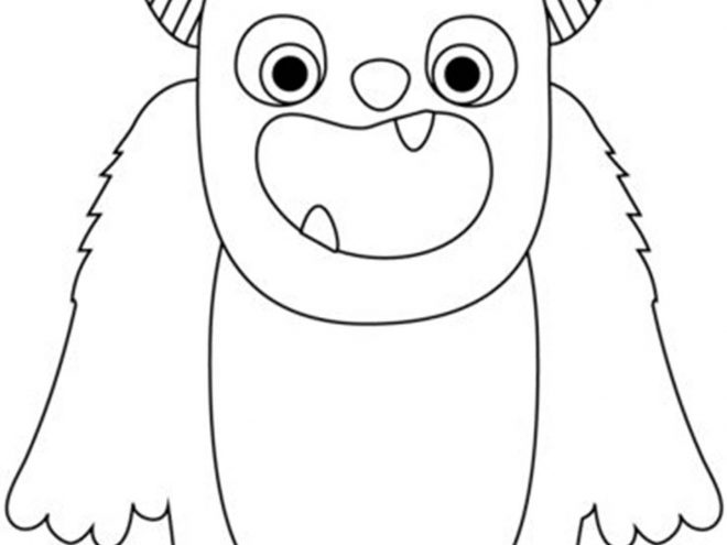 Free easy to print monster coloring pages