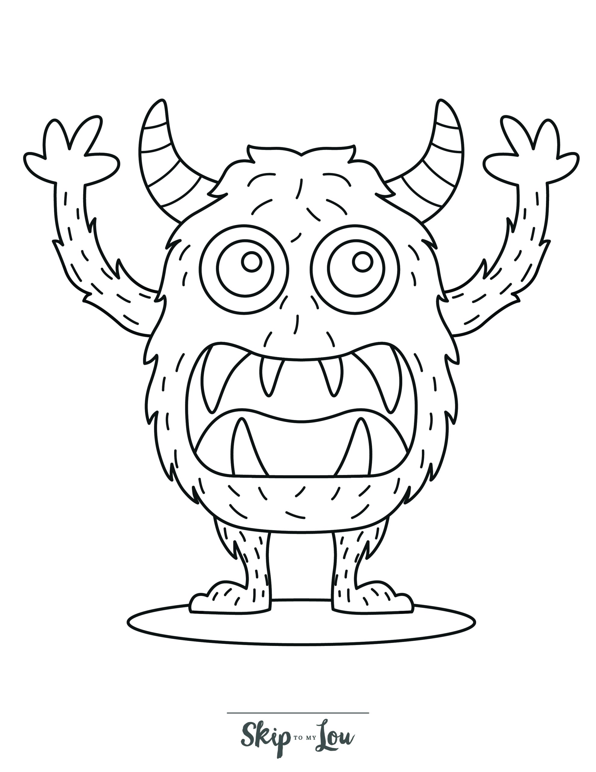Monster coloring pages free printable monsters for kids skip to my lou