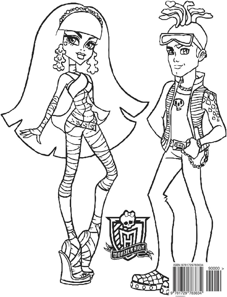 Monster high coloring book coloring book for kids and adults activity book with fun easy and relaxing coloring pages books