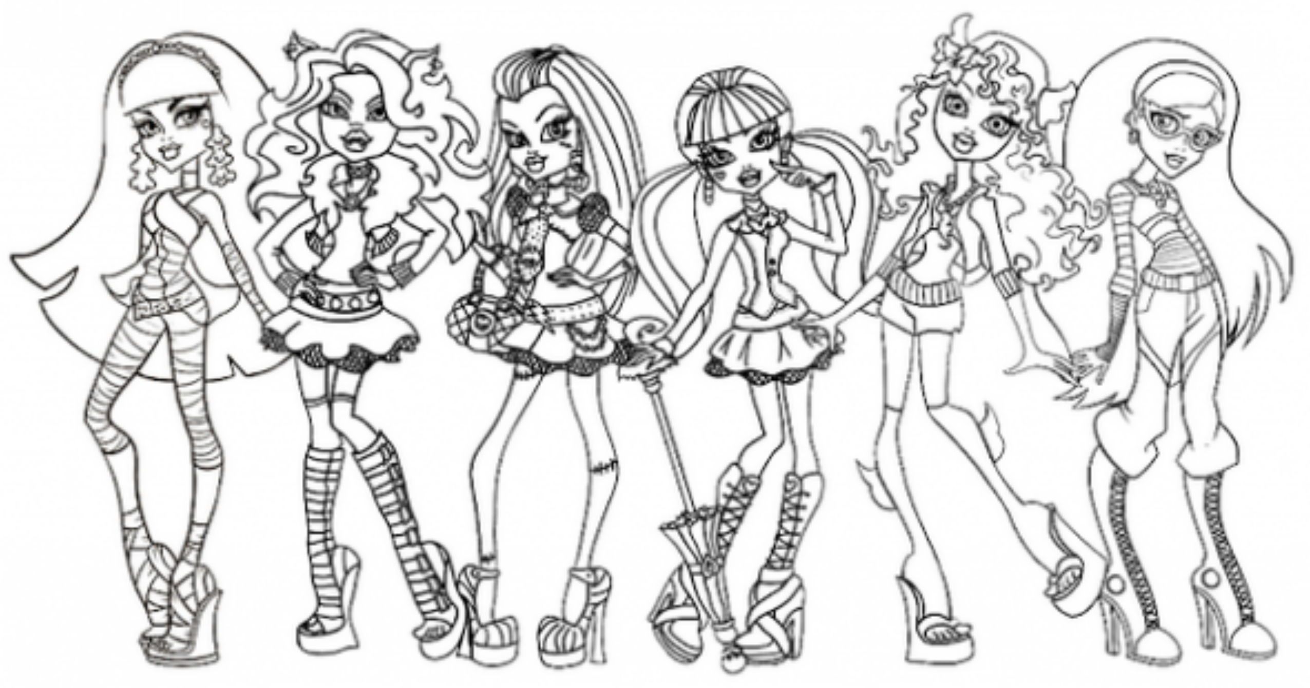 Monster high coloring pages