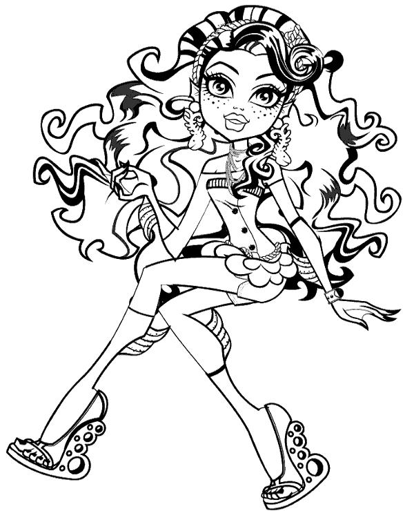 Easy monster high coloring pages