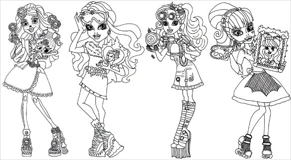 Monster high coloring pages