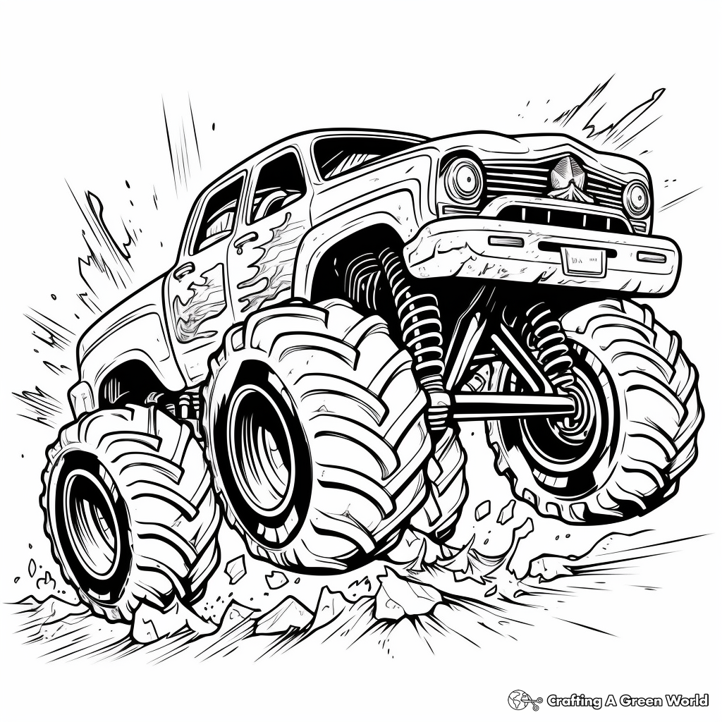 Monster truck coloring pages