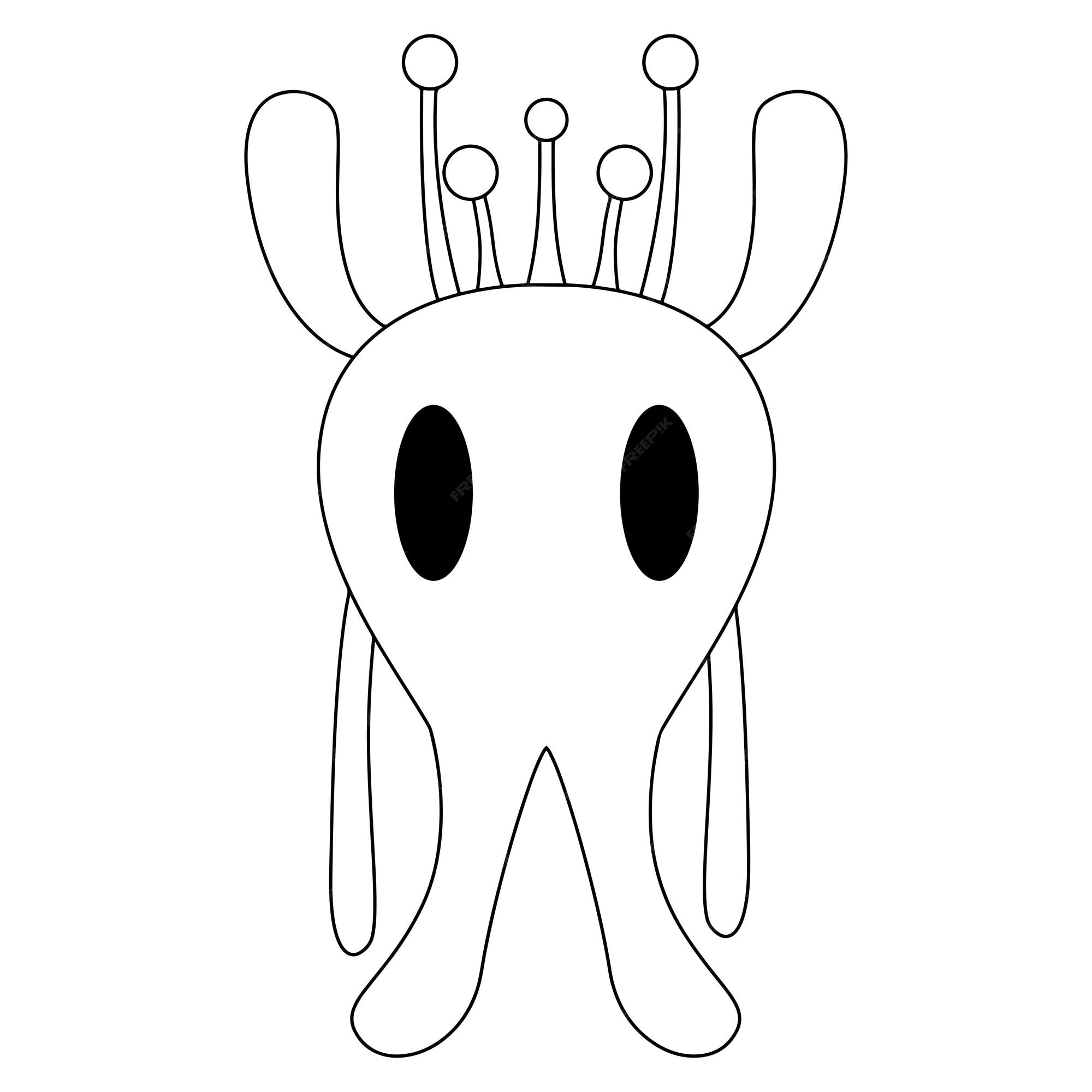 Premium vector monster coloring pages for kids