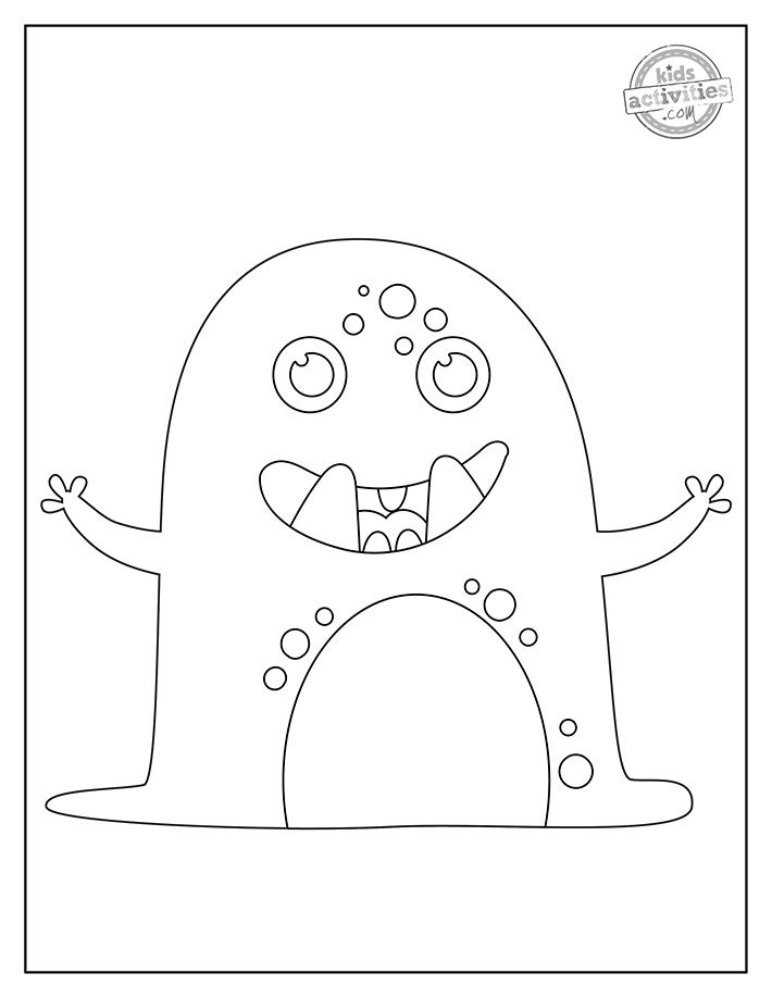 Adorable friendly free printable monster coloring pages kids activities blog