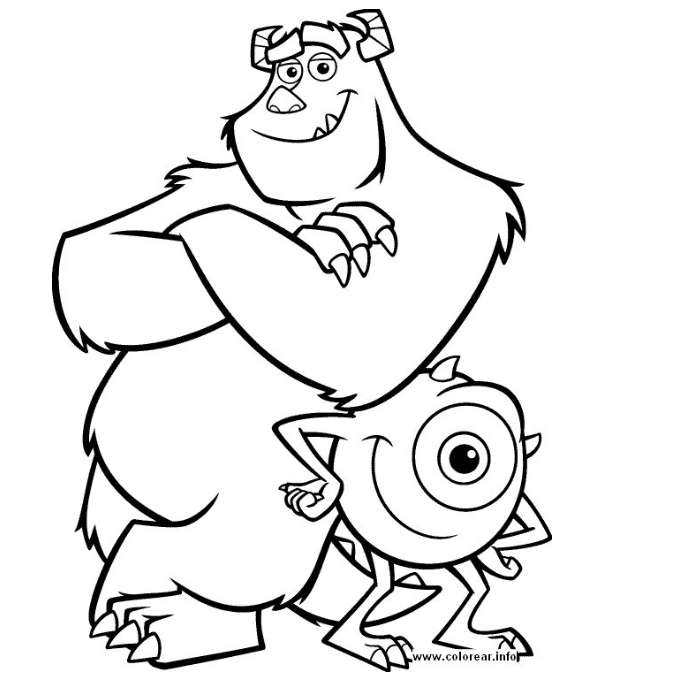 Monster inc coloring page