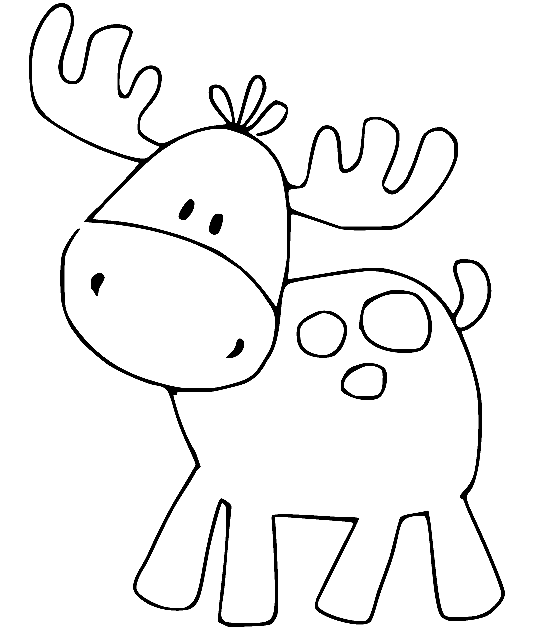 Moose coloring pages printable for free download