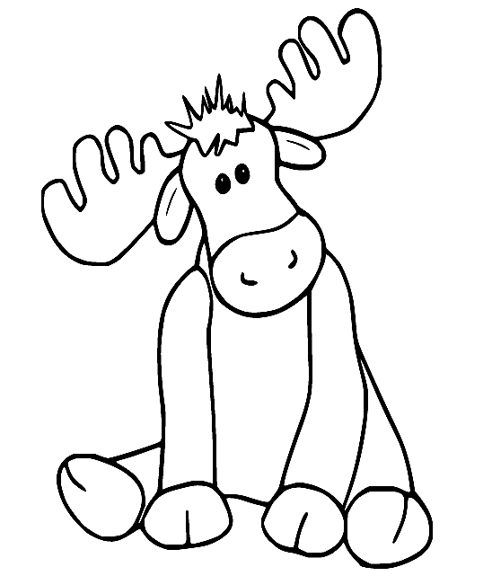 Moose coloring pages printable for free download