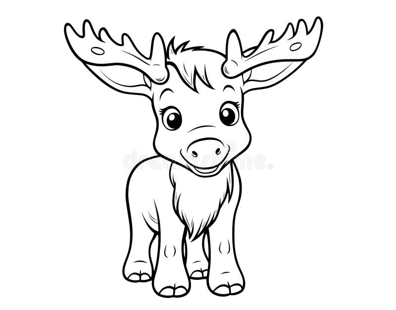 Moose coloring stock illustrations â moose coloring stock illustrations vectors clipart