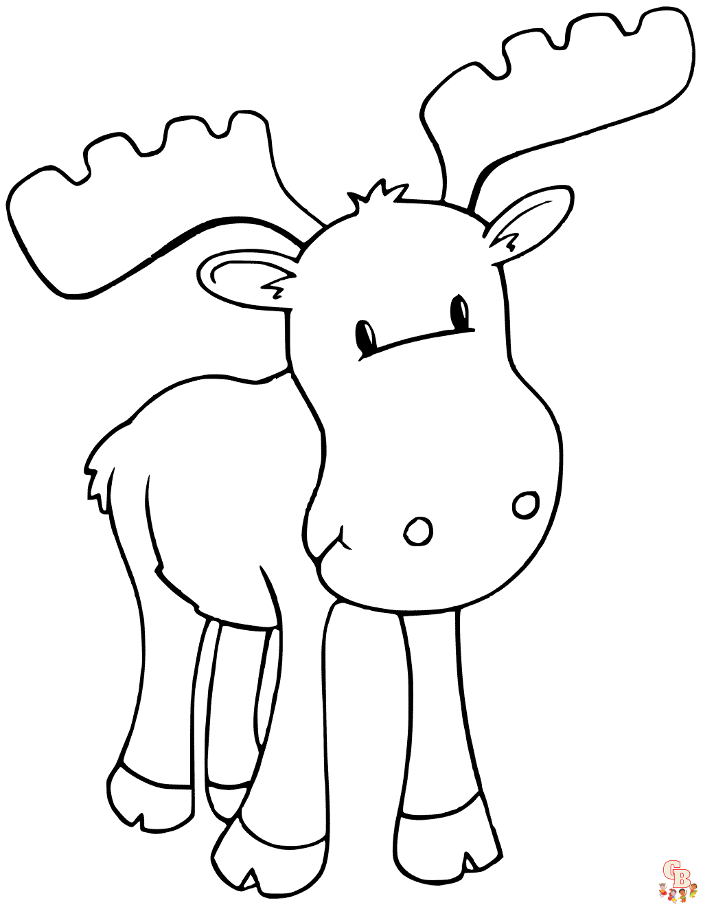 Moose coloring pages