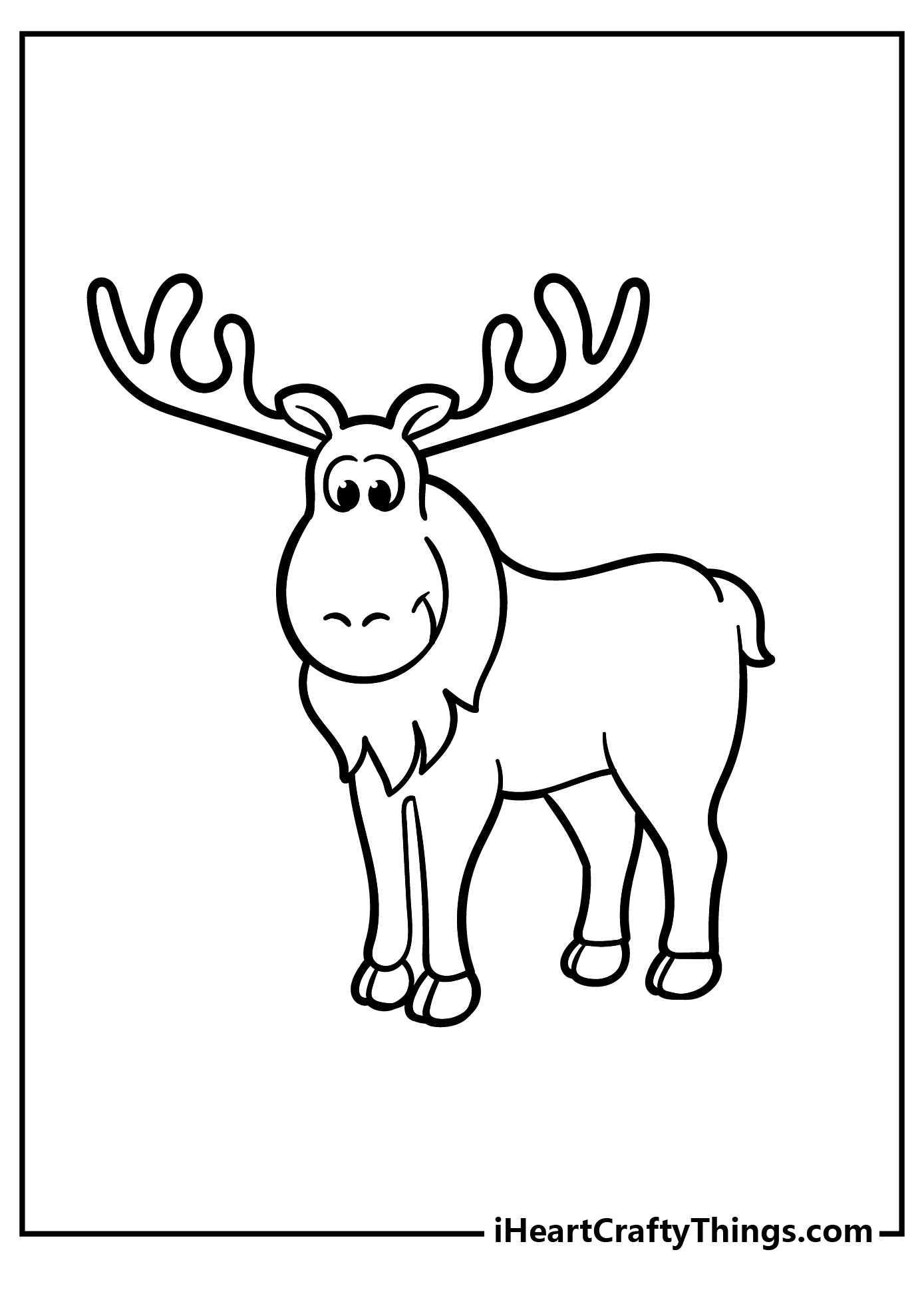 Moose coloring pages free printables