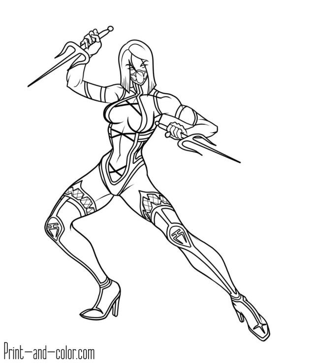 Excellent image of mortal kombat coloring pages