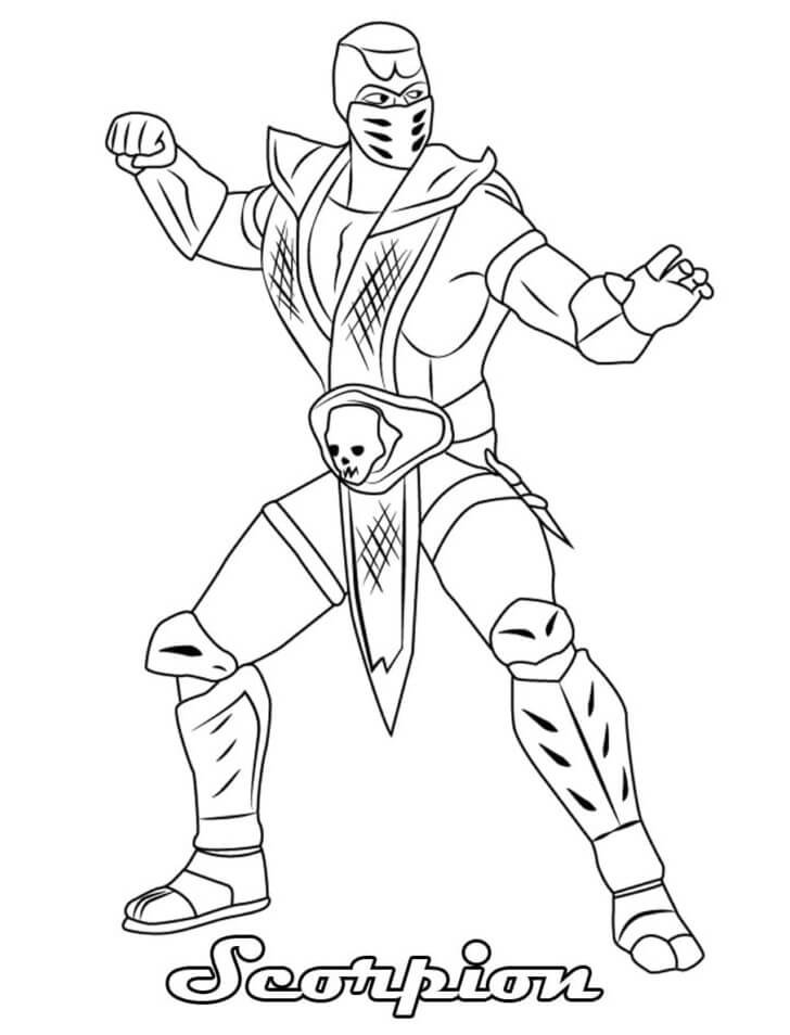 Mortal kombat coloring pages printable for free download