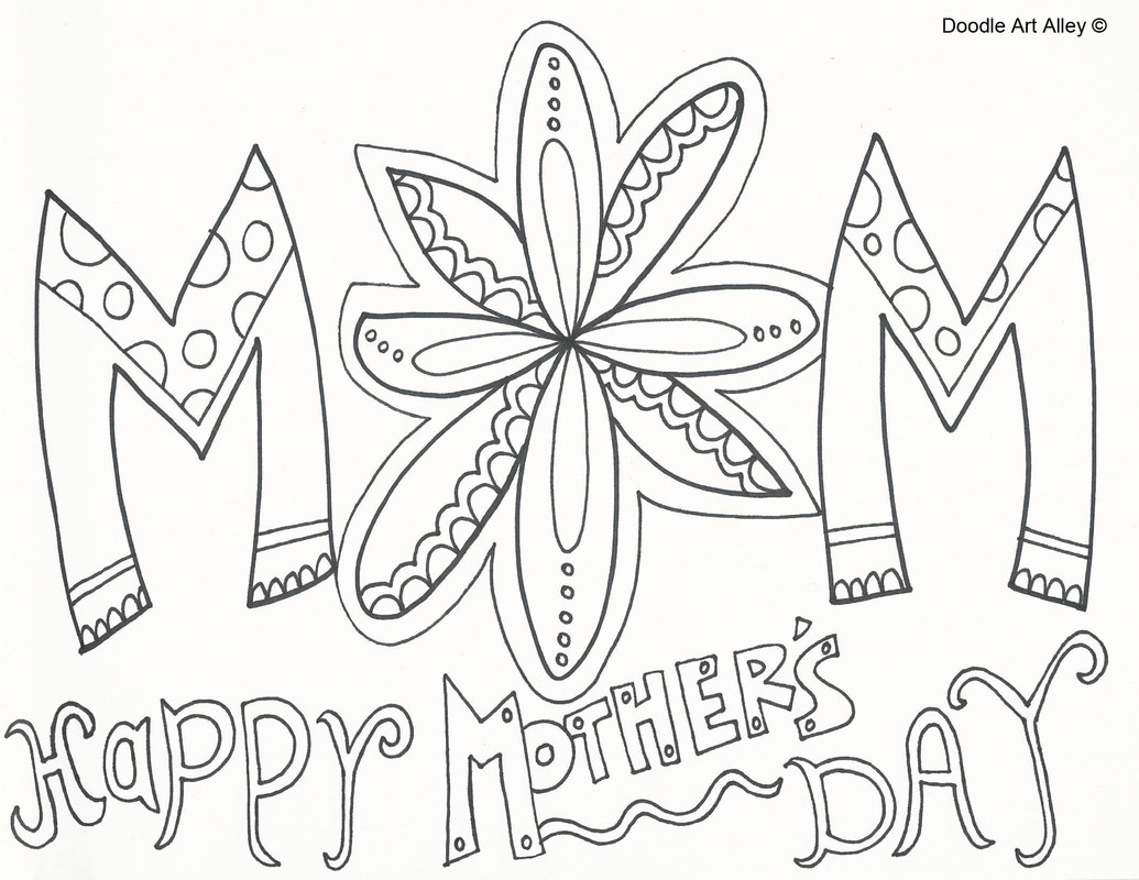 Mothers day coloring pages