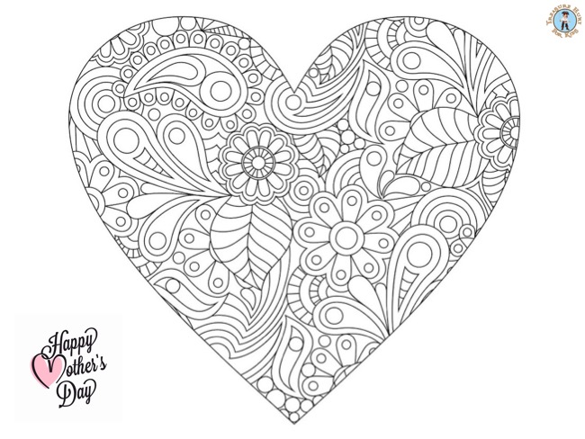 Mothers day coloring page