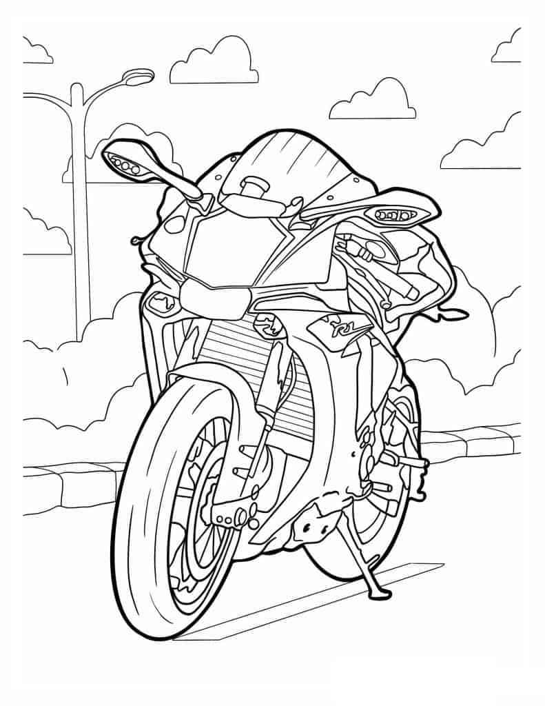 Motorcycle coloring pages by coloringpageswk on