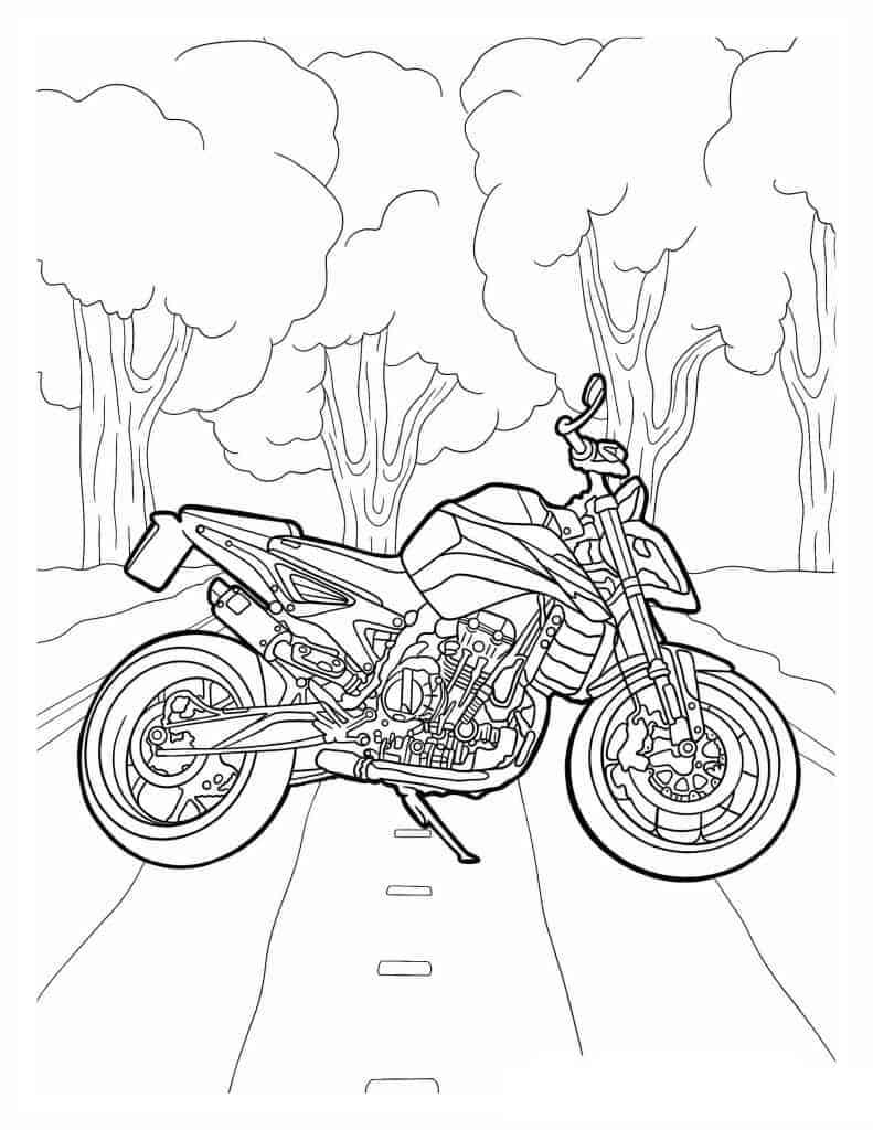 Motorcycle coloring pages by coloringpageswk on