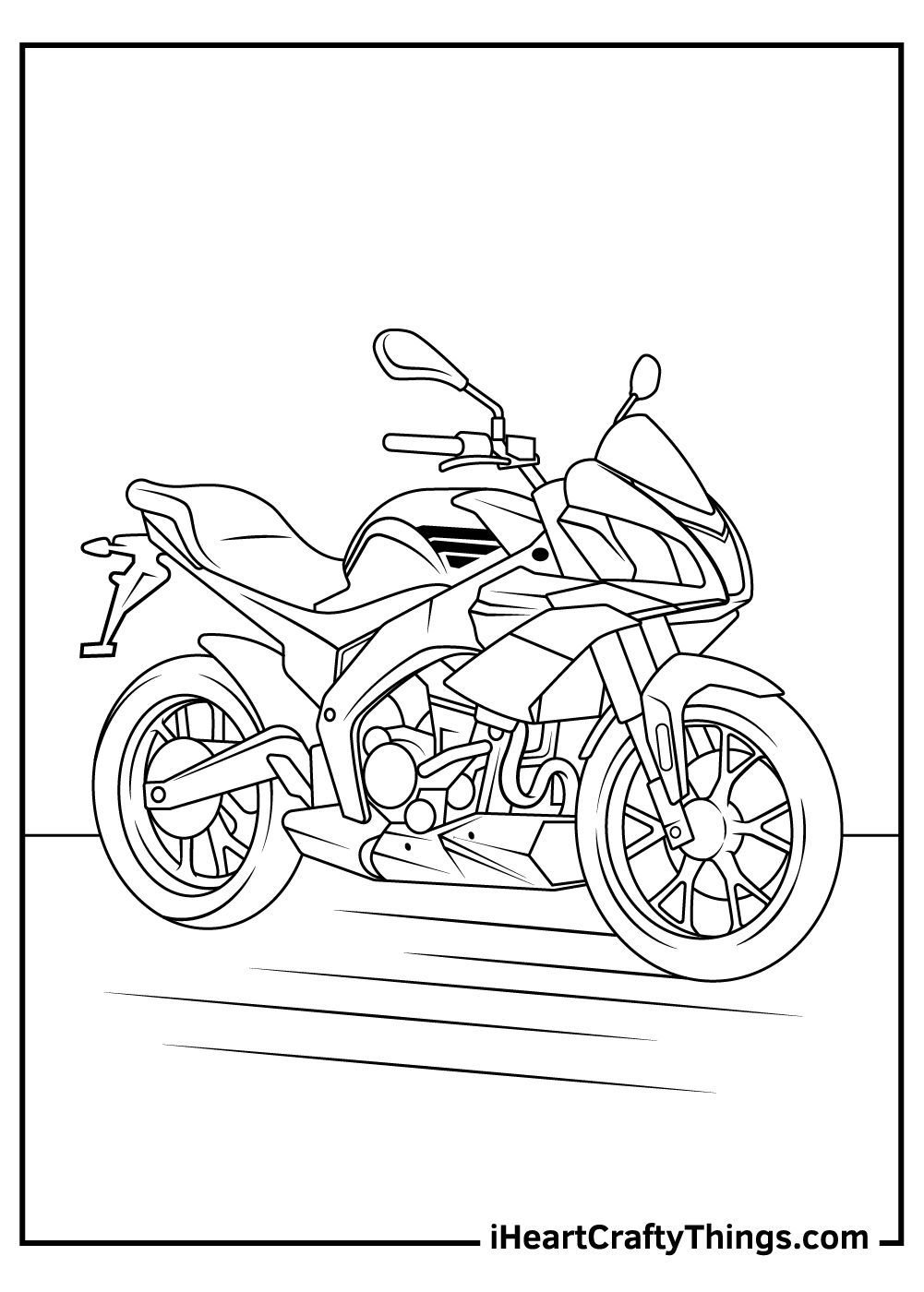 Motorcycle coloring pages free printables