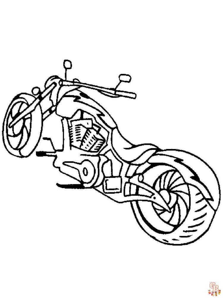 Free printable motorcycle coloring pages for kids