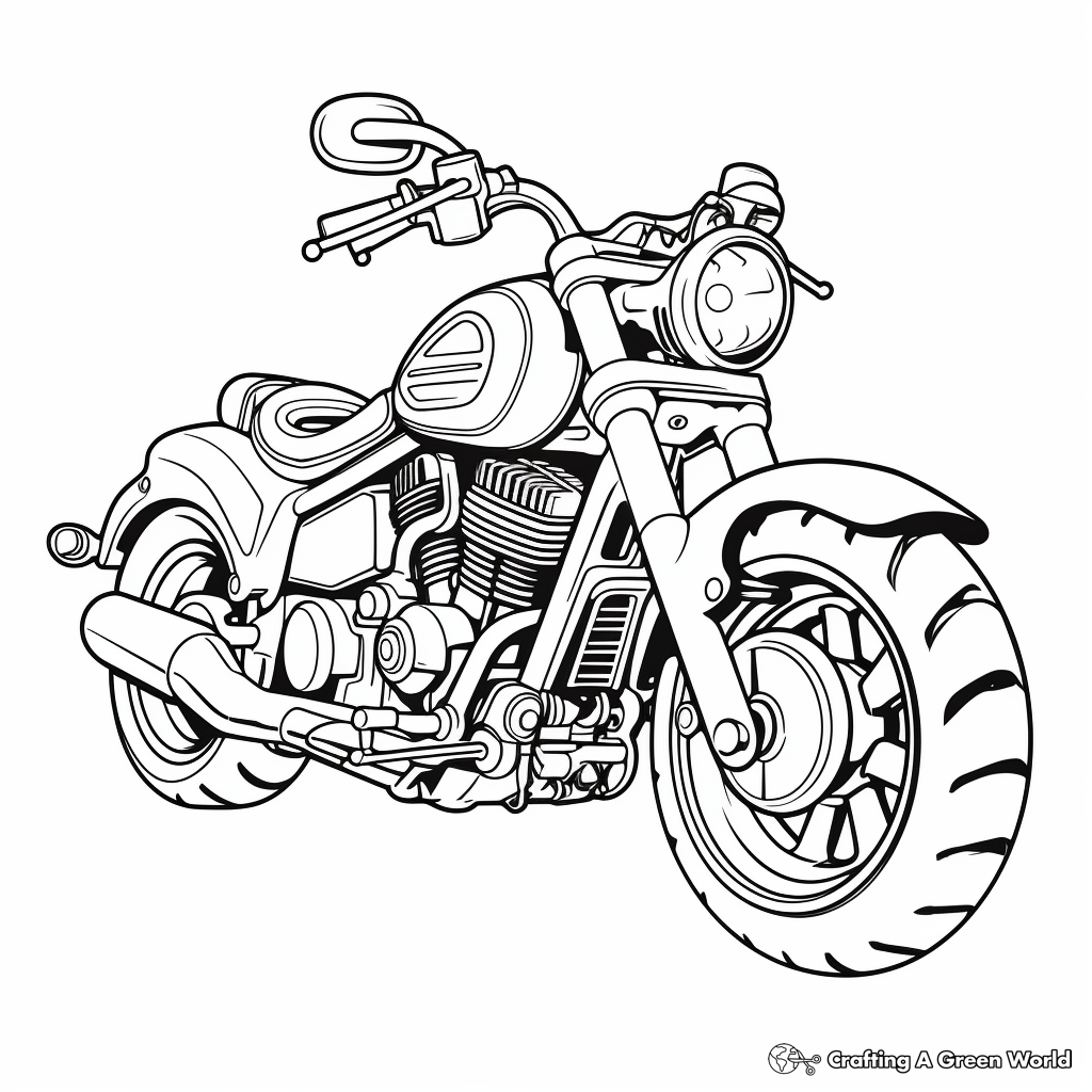 Motorcycle coloring pages