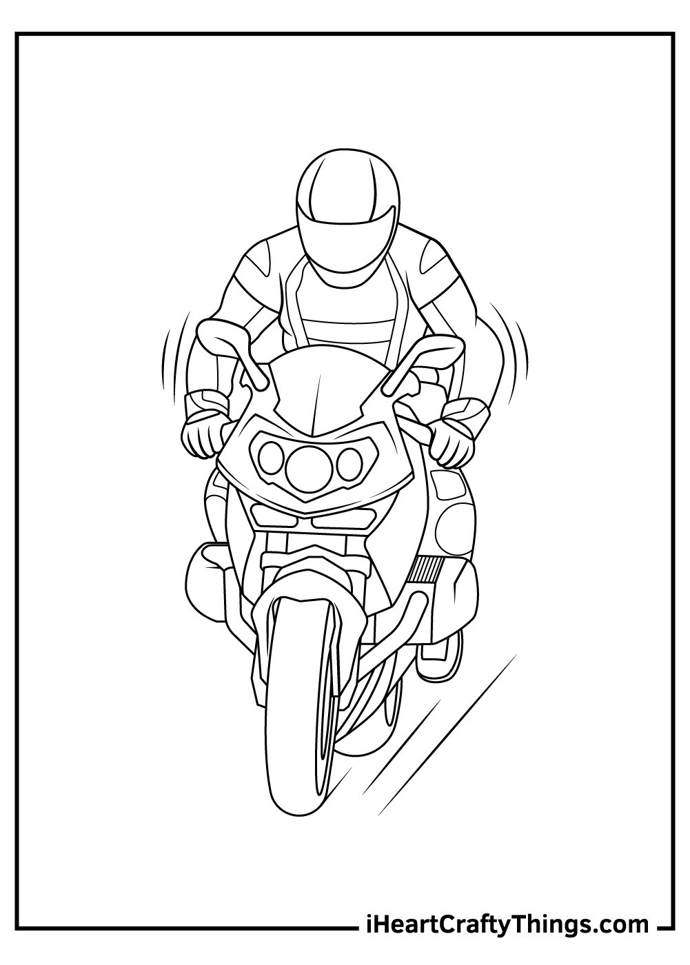 Motorcycle coloring pages free printables