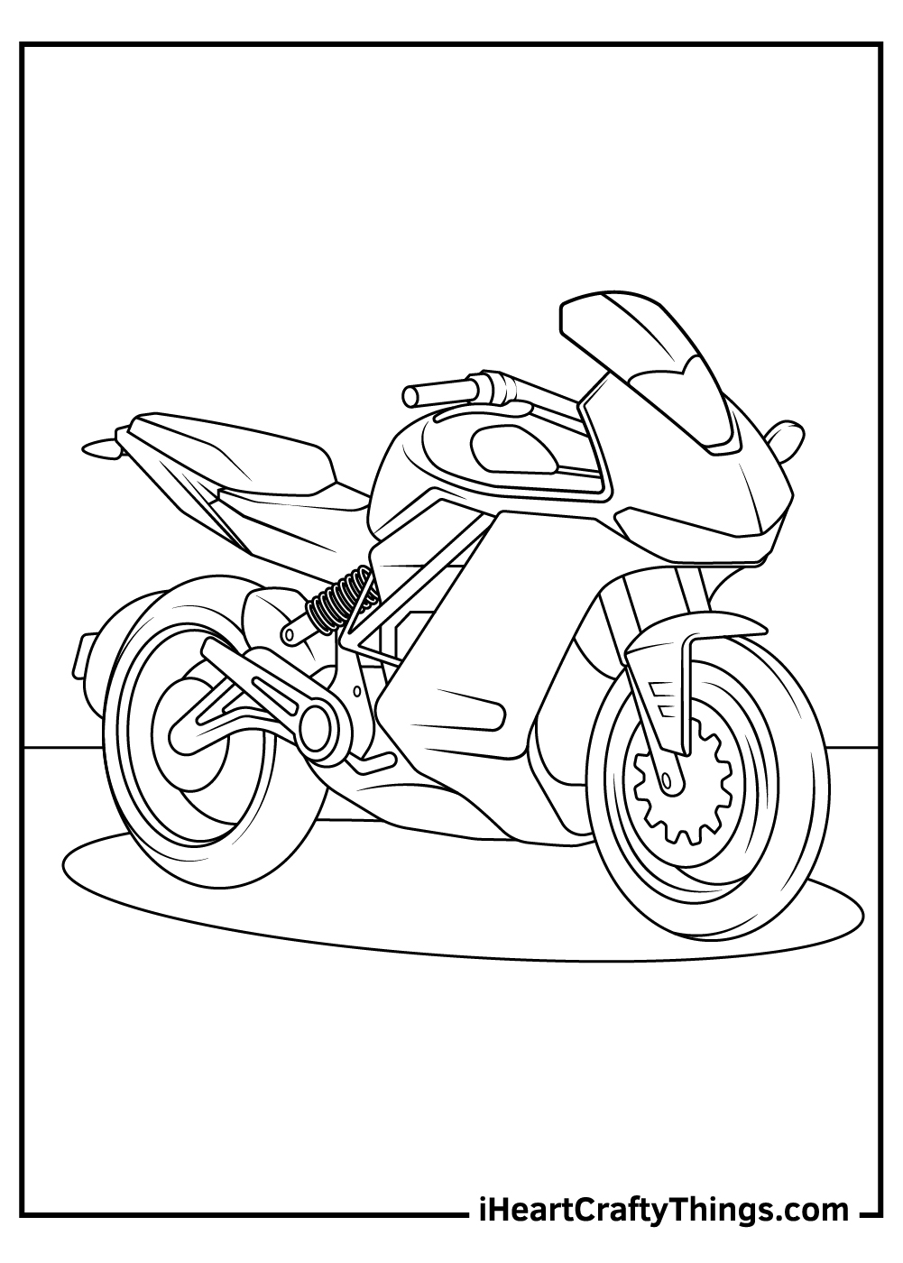 Motorcycle coloring pages free printables