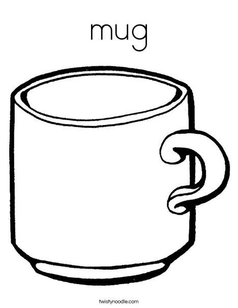 Mug coloring page coloring pages pink cups cupcake coloring pages