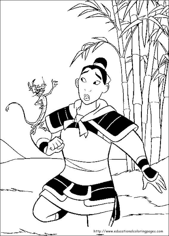 Mulan coloring pages