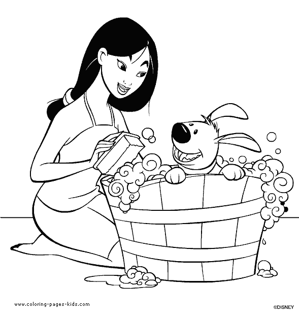 Mulan coloring pages