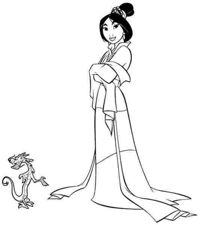 Printable mulan coloring pages pdf